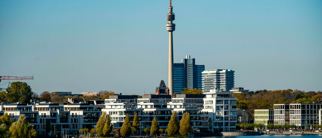 Ein künstlich angelegter See in Dortmund. 