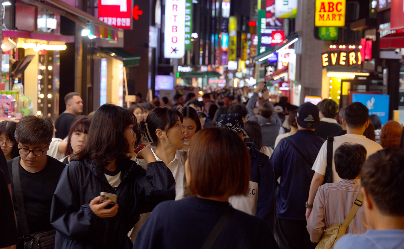 Einkaufsstra&szlig;e in Seoul