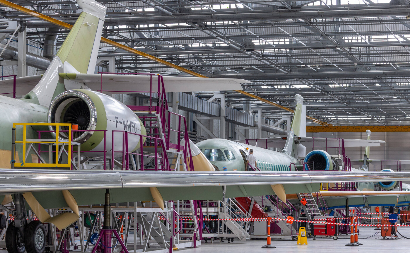 Falcon 6X-Produktion beim Flugzeughersteller Dassault