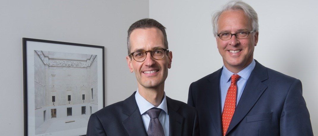 Ernst Konrad (l.) und Georg Graf von Wallwitz (r.), Fondsmanager der Phaidros Funds und Geschäftsführer von Eyb & Wallwitz Vermögensmanagement 