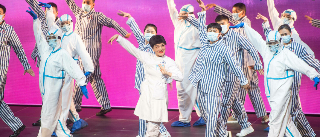 Tanzgruppe in Wuhan