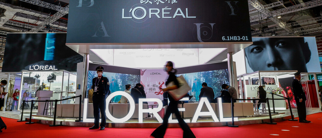 Stand von L’Oréal auf einer Messe in China