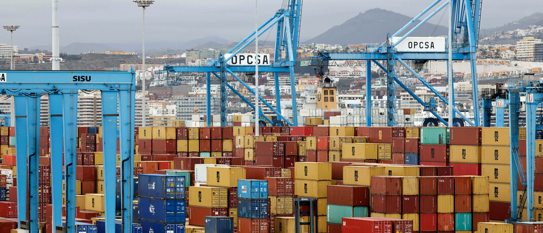 Schiffscontainer im Hafen von Las Palmas/Gran Canaria